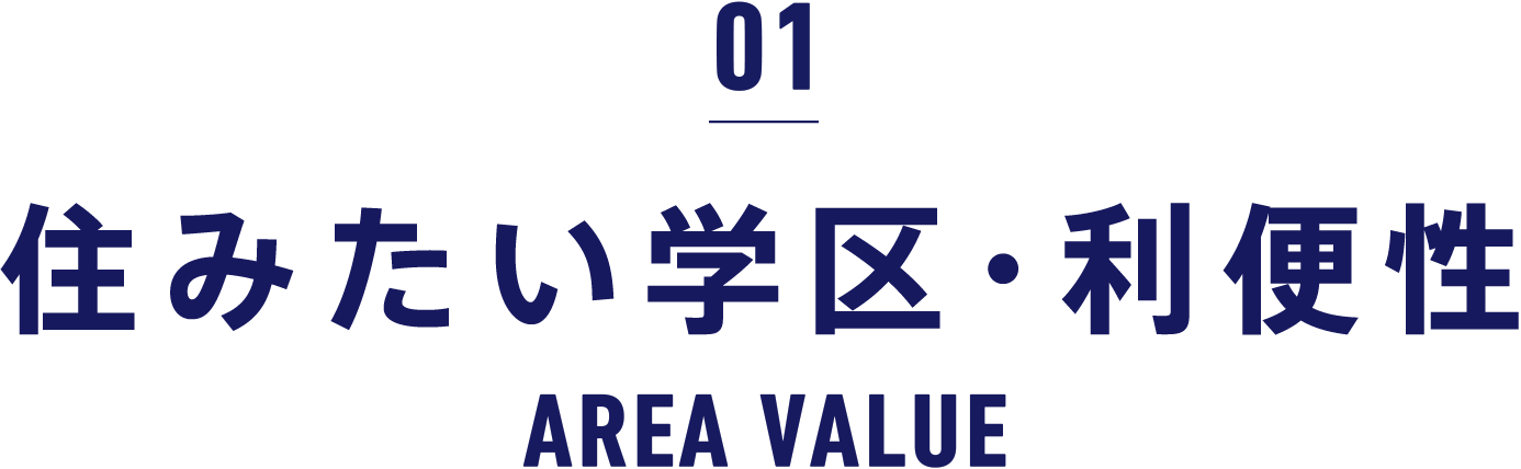 01 住みたい学区・利便性 AREA VALUE